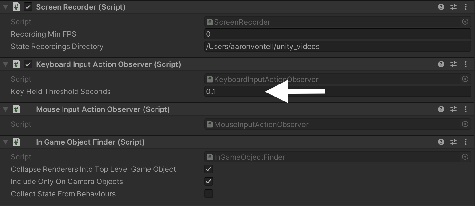 Change the threshold for held key inputs