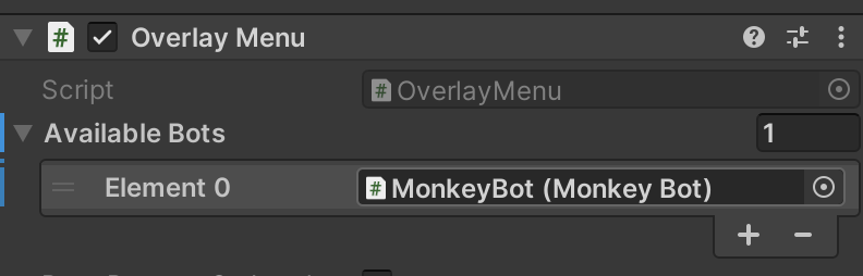 The &quot;Available Bots&quot; property on the UI Overlay component